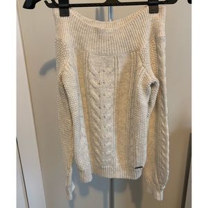 NWT Abercrombie Off Shoulder Cable Sweater
